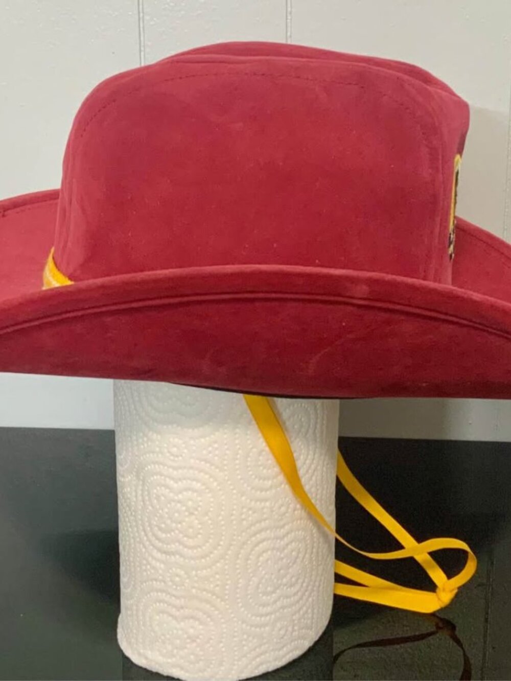 Vintage AJD Western Suede Cowboy Hat Washington Redskins Commanders Rare EUC - Picture 3 of 8
